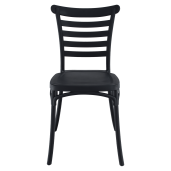 Scaun stivuibil,plastic negru, Savito 44x44x84 cm