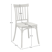 Scaun stivuibil plastic taupe casmir Sazen 43x51x83 cm