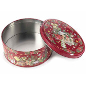 Set 3 cutii Craciun metal multicolor 20x9 cm, 17x8 cm, 13.5x7 cm