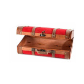 Set 2 valize decorative lemn velur 45x16x30 cm, 38x13x24 cm