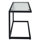 Masa de gradina otel negru sticla securizata Selko 45x30x46 cm