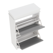 Pantofar mdf alb gri Seber 53.5x24x82 cm 