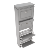 Pantofar mdf pal gri 4 compartimente Seber 53,5x24x152 cm