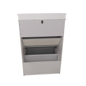 Pantofar mdf alb gri Seber 53.5x24x82 cm 