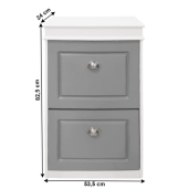 Pantofar mdf alb gri Seber 53.5x24x82 cm 