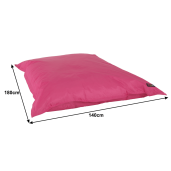 Fotoliu tip sac, textil roz, Getaf, 140x180 cm