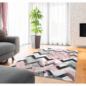 Covor textil multicolor model frunze Selim 133x190 cm