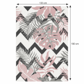 Covor textil multicolor model frunze Selim 133x190 cm