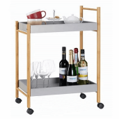 Carucior servire gri natur Seryl 58x36x80 cm 