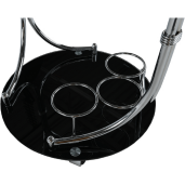 Masuta servire sticla neagra crom Vesna 52x45x74 m