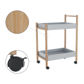 Carucior servire gri natur Seryl 58x36x80 cm 