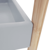 Carucior servire gri natur Seryl 58x36x80 cm 