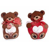 Set 20 inimioare plastic, cutie Craciun cm 9,5 x 5,5 x 10 H