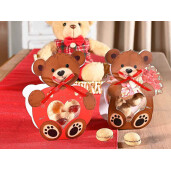 Set 20 inimioare plastic, cutie Craciun cm 9,5 x 5,5 x 10 H
