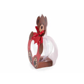 Set 20 inimioare plastic, cutie Craciun cm 9,5 x 5,5 x 10 H