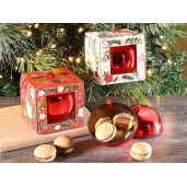 Set 20 sfere plastic, cutie Craciun cm 8 x 8 x 8 H