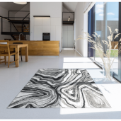 Covor textil alb negru Sinan 100x150 cm