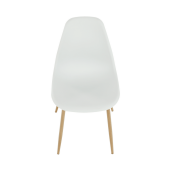 Scaun plastic alb metal natur Sintia 46x84,5x53 cm