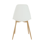 Scaun plastic alb metal natur Sintia 46x84,5x53 cm