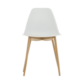 Scaun plastic alb metal natur Sintia 46x84,5x53 cm