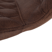 Scaun de bar tapiterie textil maro picior crom Sofala 47x53x110 cm