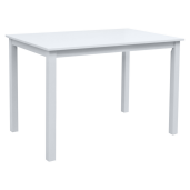 Set masa, 4 scaune mdf alb textil gri Somin 110,5x70,5x76 cm, 40,6x45x84,6 cm