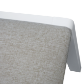 Set masa, 4 scaune mdf alb textil gri Somin 110,5x70,5x76 cm, 40,6x45x84,6 cm