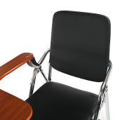 Scaun conferinta cu masuta negru natur Soner 51x85x84 cm 