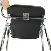 Scaun conferinta cu masuta negru natur Soner 51x85x84 cm 