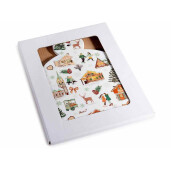 Set 4 suporturi vase fierbinti Craciun ceramica multicolora cm 18 x 23 H