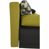 Canapea extensibila tapiterie textil gri verde perne Spiker 206x91x77 cm