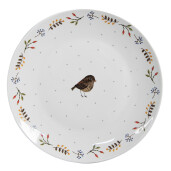 Set 6 farfurii ceramica Bird 20x2 cm