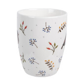 Set 6 cani portelan Bird 12x8x10 cm, 350 ml