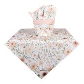 Fata masa bumbac multicolor Flowers JH 100x100 cm
