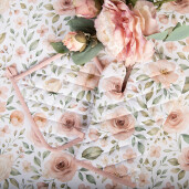 Fata masa bumbac multicolor Flowers JH 100x100 cm