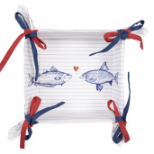 Cos paine bumbac multicolor Pestisori 35x35x8 cm