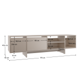 Comoda TV, casmir, Stando 170x40x47.5cm 