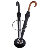 Suport umbrele crom sticla neagra Oldo 26x26x60 cm