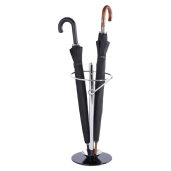 Suport umbrele crom sticla neagra Oldo 26x26x60 cm