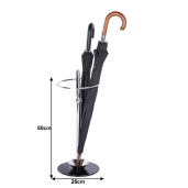 Suport umbrele crom sticla neagra Oldo 26x26x60 cm