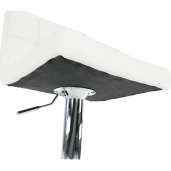 Scaun bar piele ecologica alba crom Kandy 40x41x87-107 cm