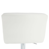 Scaun bar piele ecologica alba crom Kandy 40x41x87-107 cm