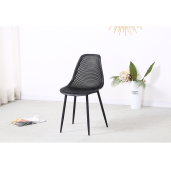 Scaun negru Tegra 37x53x86 cm