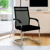 Scaun sedinta negru argintiu Esin 55x64x93 cm