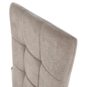 Scaun tapiterie textil maro picioare crom Adora 42x50.5x99 cm