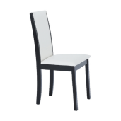 Scaun wenge piele ecologica alb Venis 44x48x90 cm