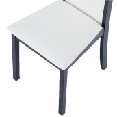 Scaun wenge piele ecologica alb Venis 44x48x90 cm