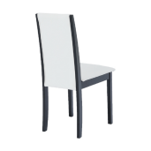 Scaun wenge piele ecologica alb Venis 44x48x90 cm