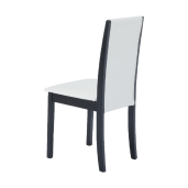 Scaun wenge piele ecologica alb Venis 44x48x90 cm