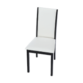 Scaun wenge piele ecologica alb Venis 44x48x90 cm